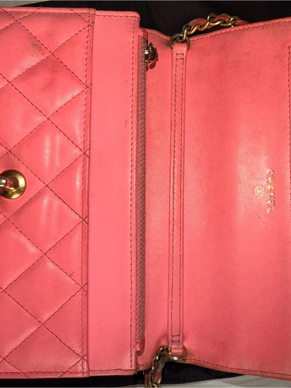 CHANEL Pink Quilted Flap Crossbody with Gold CC mini Bag